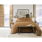 Housse de couette flanelle 200 x 200 cm candice camel Marron