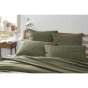 Taie d'oreiller gaze de coton tissée 60 x 60 cm gaïa mix Romarin