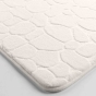 Tapis de bain 50 x 120 cm microfibre unie relief ricochet Blanc