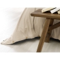 Housse de couette chaude en flanelle 140 x 200 cm Candice Beige