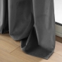 Rideau a oeillets 140 x 240 cm velours et imitation fourrure  Caresse Anthracite