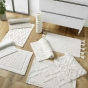 Tapis de bain 50 x 80 cm coton jacquard tisse damaris Sans