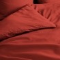 Housse de couette 2 personnes 260 x 240 cm percale de coton 78 fils Tomette