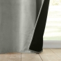Rideau a oeillets 140 x 260 cm isolant/velours relief polarchic Gris