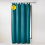 Lot de 2 rideaux 140 x 260 cm unis à passants  Essentiel Pétrole