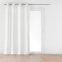 Lot de 2 Rideaux a oeillets 140 x 260 cm velours jacquard Mika Blanc