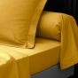 Drap plat 1 pers. 180 x 290 cm percale de coton 78 fils Curry