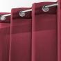Lot de 2 voilages uni 140 x 240 cm étamine Telma Bordeaux