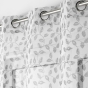 Panneau a oeillets 137 x 280 cm voile sable imprime farandole Gris