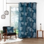 Rideau a oeillets 140 x 280 cm polyester imprime Esquisse Bleu