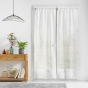 Paire droite passe tringle 2 x 70 x 200 cm effet lin tisse haltona Blanc