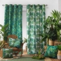 Rideau a oeillets 140 x 260 cm polyester imprime rio Bleu