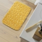 Tapis de bain 50 x 80 cm microfibre unie relief ricochet Ocre