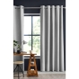 Lot de 2 Rideaux occultant baie vitrée 180 x 260 cm Obscure Gris clair