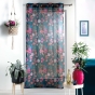 Voilage a oeillets 140 x 240 cm voile sablé imprimé Exotic paradise Bleu