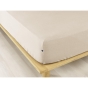 Pack Housse de couette 240x220 cm chaude en flanelle + 2 taies + drap housse 140x190 Candice Beige