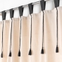 Lot de 2  Rideaux à passants en polycoton 140 x 240 cm + pompons Filine naturel