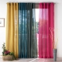 Voilage a oeillets 140 x 280 cm effet lin tissé Zazy Fuchsia