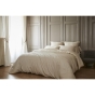Pack Housse de couette 240 x 220 cm bambou de satin 120 fils Salomé + Drap housse 140 x 190 cm  Naturel
