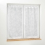Paire droite passants 2 x 60 x 160 cm voile tisse applique karla Blanc