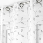 Panneau a oeillets 140 x 240 cm voile sable brode metallise edna Argent