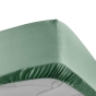 Drap housse 180 x 200 cm bonnet 30 cm percale de coton 78 fils Tilleul