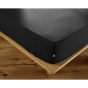 Drap housse King size 200 x 200 cm bonnet 30 cm Ambre Noir