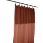 Rideau ajustable + 8 anneaux pince gaze de coton 140 x 300 cm terracotta Orange
