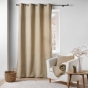 Rideau tamisant à œillets bouclette unie Wooly Beige 140 x 240 cm