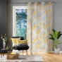Voilage a oeillets 140 x 240 cm voile sable imprimé  Isibelle Jaune