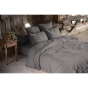 Pack double gaze de coton housse de couette 240 x 220 cm + 2 taies d'oreiller 50 x 70 anthracite Anthracite