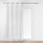 Panneau a oeillets 140 x 240 cm voile sable brode metallise felicia Argent