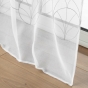Panneau a oeillets 140 x 240 cm voile sable brode metallise felicia Argent