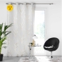 Lot de 2 Rideaux occutlant 135 x 240 cm métallisé Elise Blanc/Or