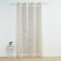 Panneau a oeillets 140 x 280 cm voile tisse applique karla Taupe