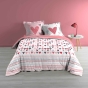Pack parure de couette 200 x 200 cm Lolove + drap housse 140 x 190 x 30 Blanc