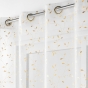 Panneau a oeillets 140 x 280 cm voile sable imprime metallise flessia Or