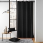 Rideau a oeillets 135 x 260 cm coton recyclé Twily Noir