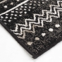 Tapis rectangle 68 x 110 cm viscose tissee tallulah Noir