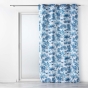 Rideau a oeillets 140 x 260 cm polyester imprimé Amazonia Bleu