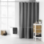 Rideau de douche+crochets 180 x 200 cm polyester uni yaline Anthracite