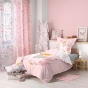 Pack parure de couette enfant 140x200 cm Fée des bois + drap housse 90x190 Blanc