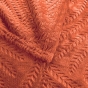 Plaid 125 x 150 cm flanelle relief unie nelia Terracotta