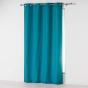 Lot de 2 Rideaux uni 140x 260 cm Absolu en microfibre Bleu