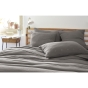Taie d'oreiller brodée en gaze de coton 60 x 60 cm Gaïa Boho Anthracite
