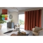 Rideau luxe baie vitrée occultant + isolant polaire L280 x H260 cm Inuit Orange