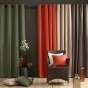 Rideau a oeillets 140 x 240 cm coton uni panama Rouge