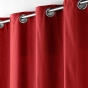 Rideau a oeillets 140 x 240 cm coton uni panama Rouge