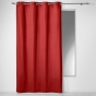 Rideau a oeillets 140 x 240 cm coton uni panama Rouge
