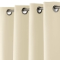 Rideau a oeillets metal 140 x 280 cm polyester uni essentiel Naturel
